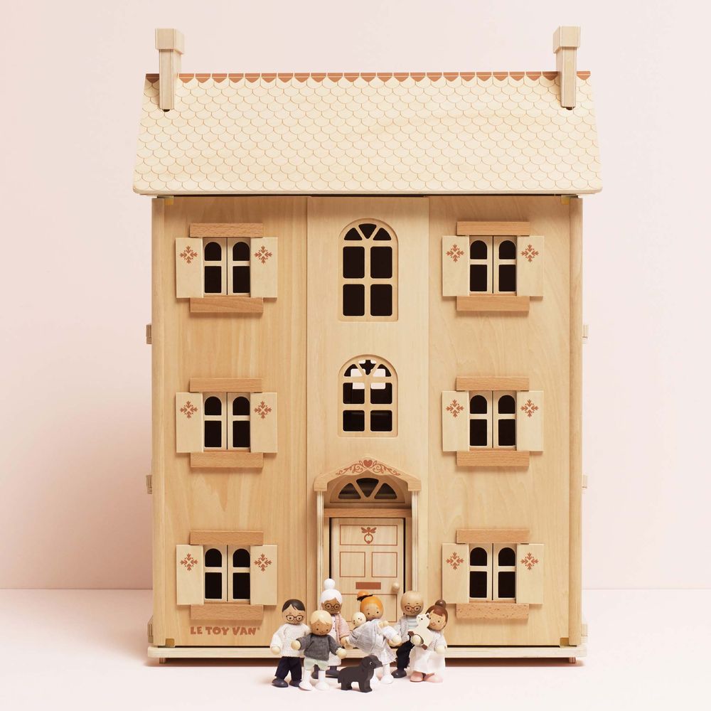 The Grand Natural Wood Doll House