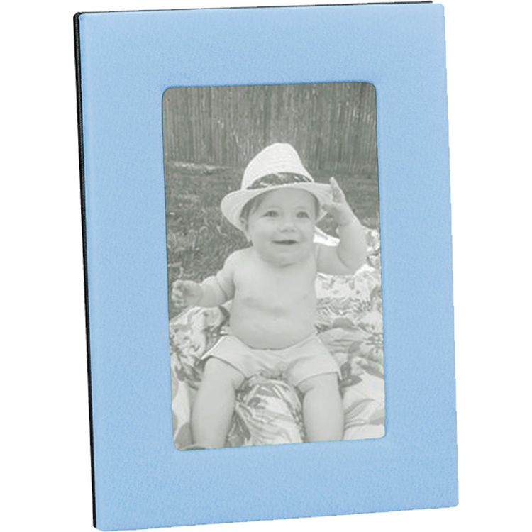 4" x 6" Leather Studio Frame - Light Blue