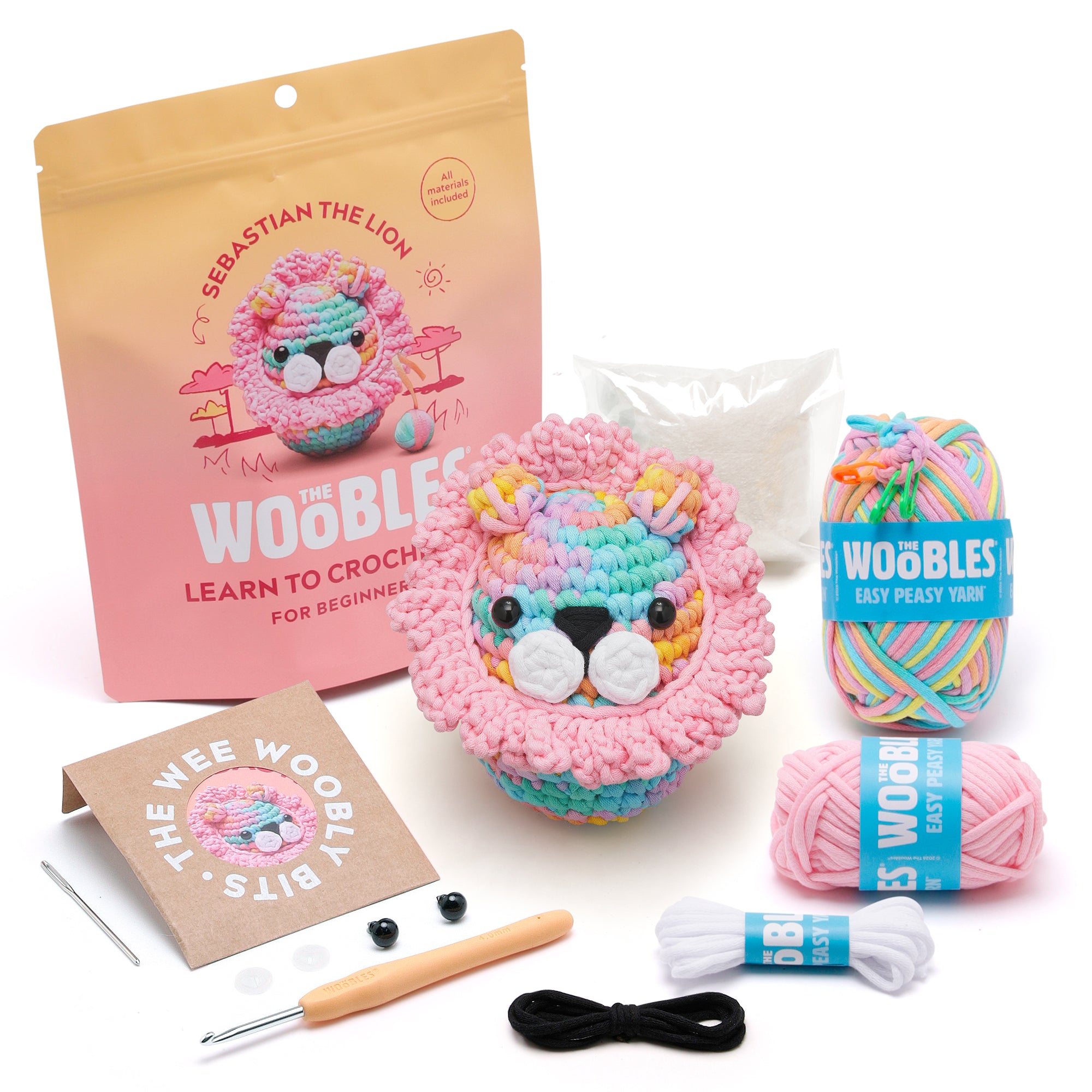 Sebastian the Lion – Pastel Learn to Crochet Kit