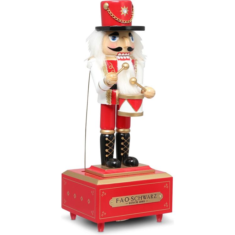 FAO Schwarz - 12 Inch Musical Wooden Nutcracker Prince - Holiday