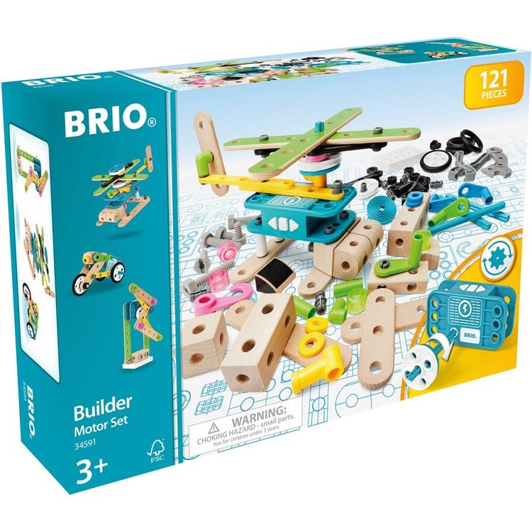 Brio - 120-Piece Construction Set with Motor - Preschool