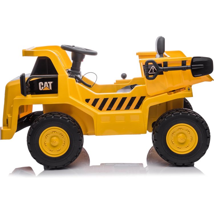 Freddo - 12V CAT Dump Truck 1-Seater Ride On - Yellow - Outdoor