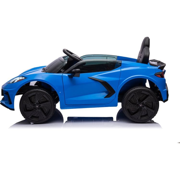 Freddo - 12V Corvette C8 1-Seater Ride On Car - Blue - Outdoor