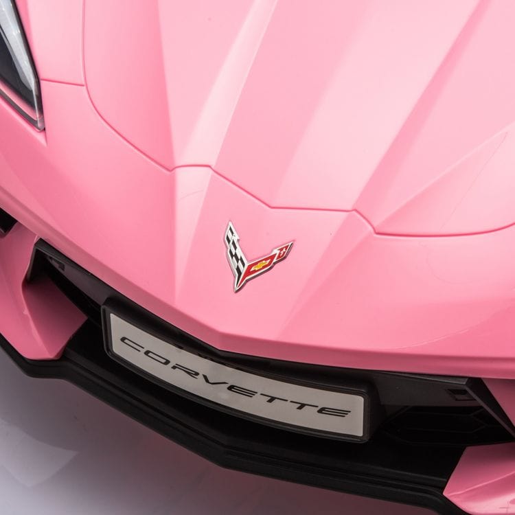 Freddo - 12V Corvette C8 1-Seater Ride On Car - Pink - Outdoor
