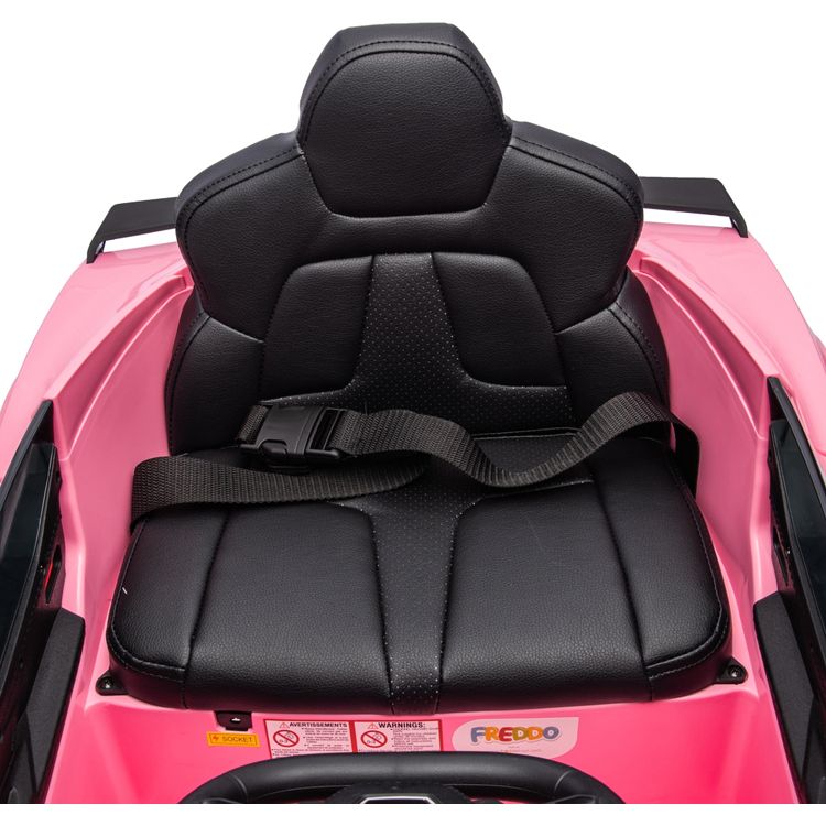 Freddo - 12V Corvette C8 1-Seater Ride On Car - Pink - Outdoor