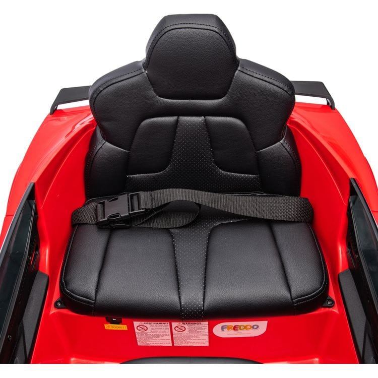 Freddo - 12V Corvette C8 1-Seater Ride On Car - Red - Outdoor