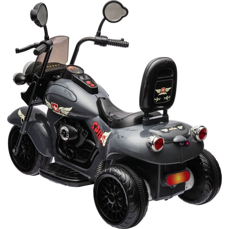 Freddo - 12V Kids Cruiser 1-Seater Motorcycle - Black - Outdoor