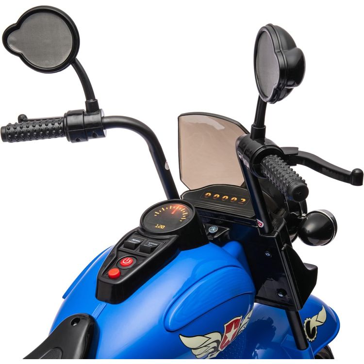 Freddo - 12V Kids Cruiser 1-Seater Motorcycle - Blue - Outdoor