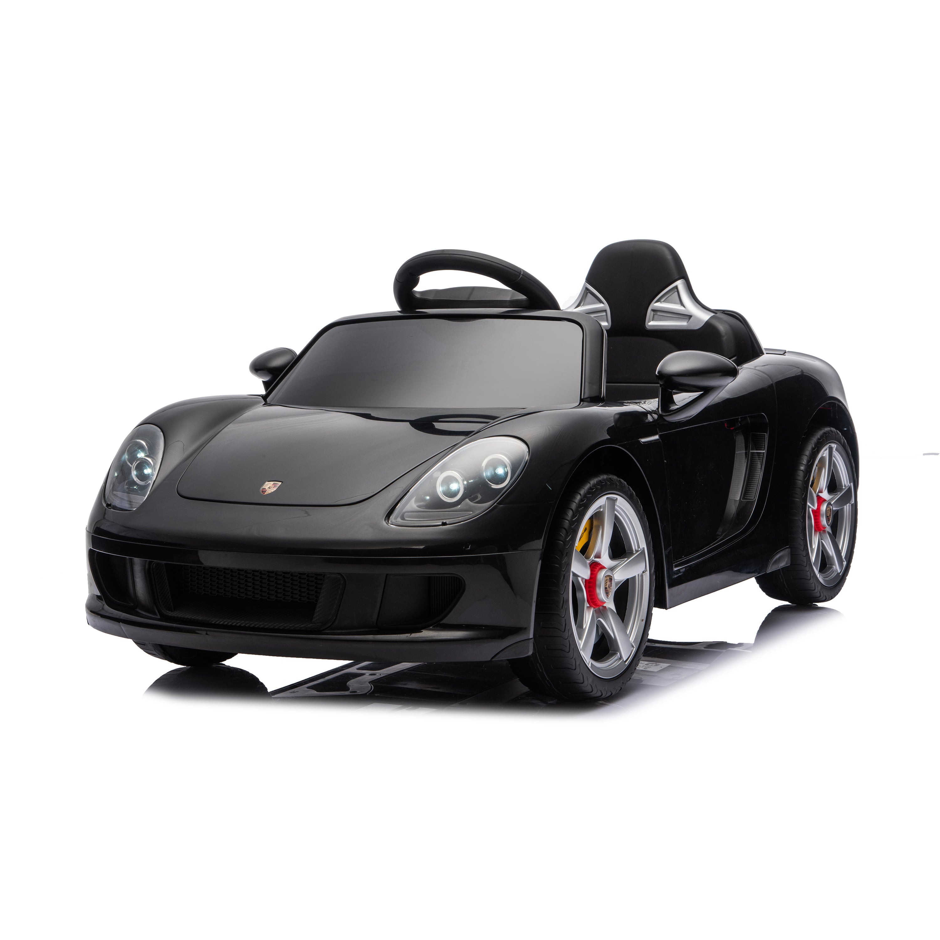 Freddo - 12V Porsche Carrera GT 1 Seater Ride On Car - Black - Outdoor