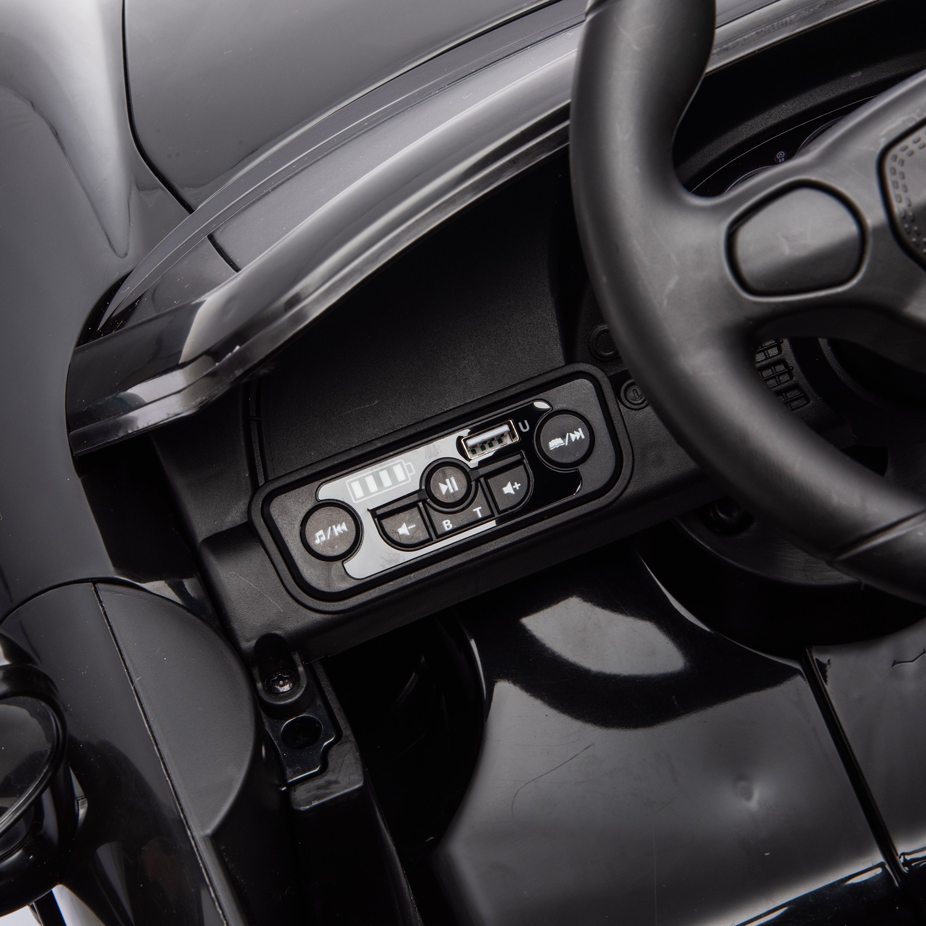 Freddo - 12V Porsche Carrera GT 1 Seater Ride On Car - Black - Outdoor