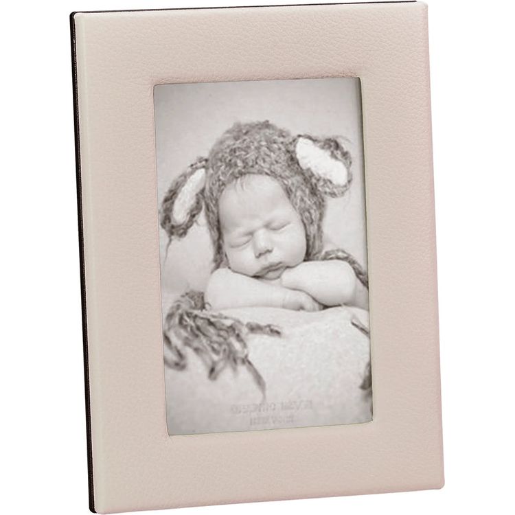 4" x 6" Leather Studio Frame - Light Pink