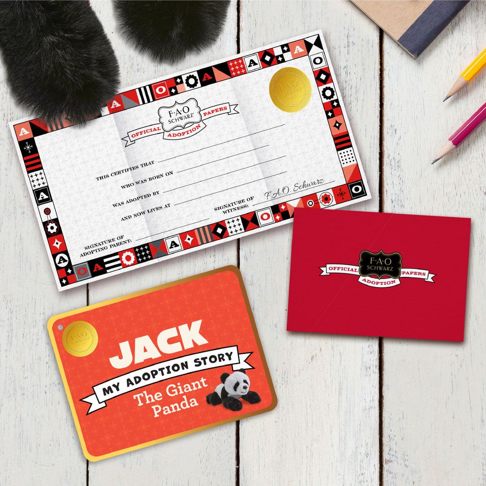 FAO Schwarz - 15” Adopt-A-Pets Plush Panda - Plush