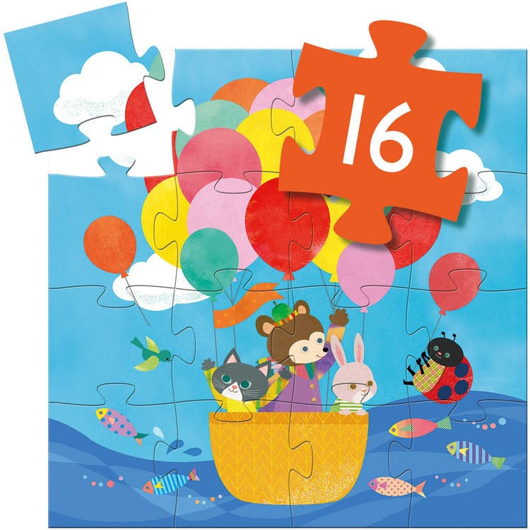 Djeco - 16-Piece Hot Air Balloon Jigsaw Puzzle - Puzzles