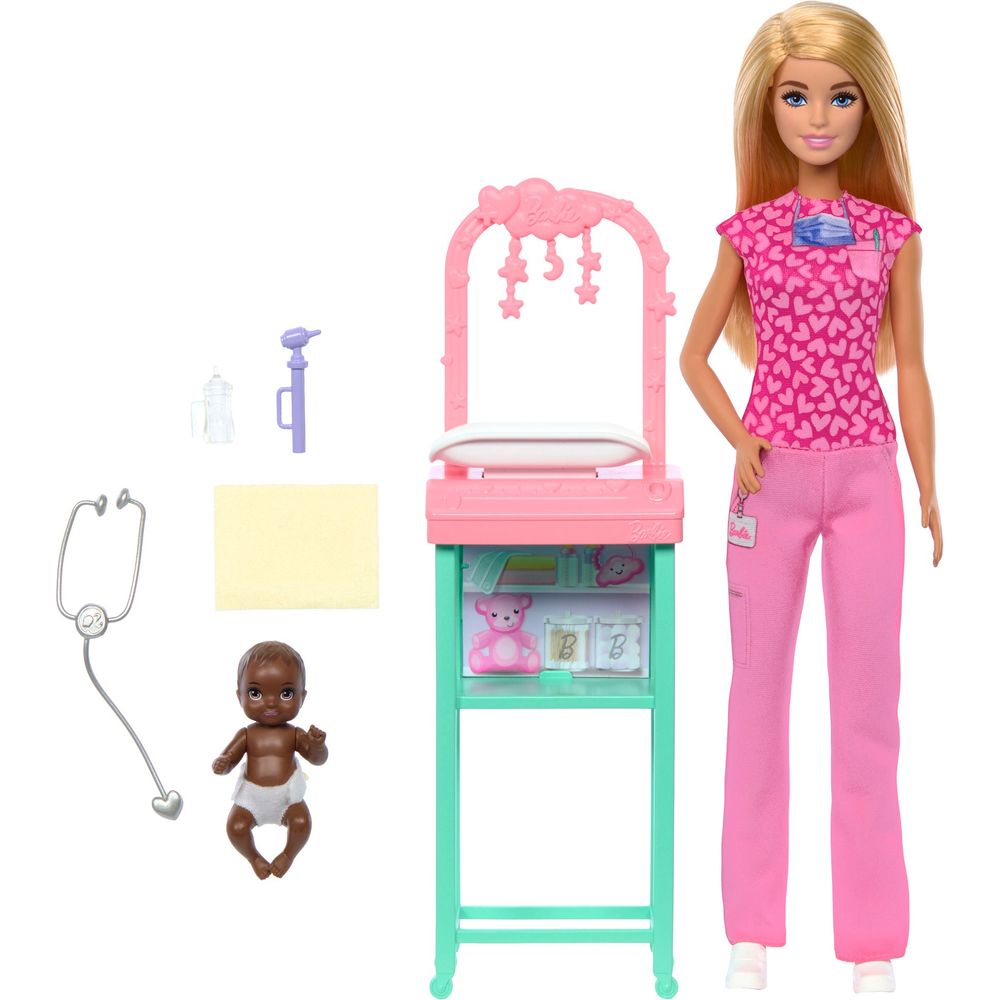 Barbie Baby Doctor Doll & Accessories - Blonde