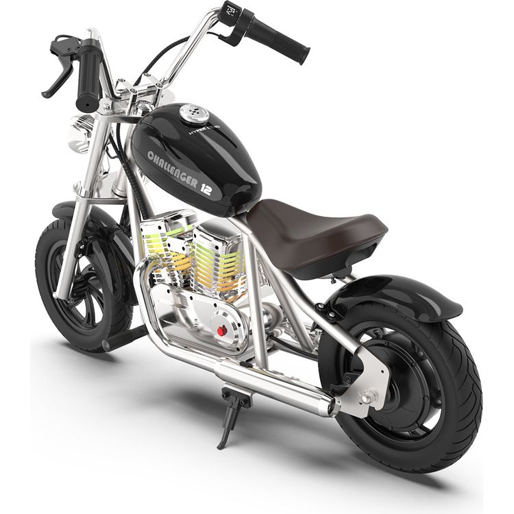 Hyper Gogo Challenger 12 Plus Kids Motorcycle with App - Black