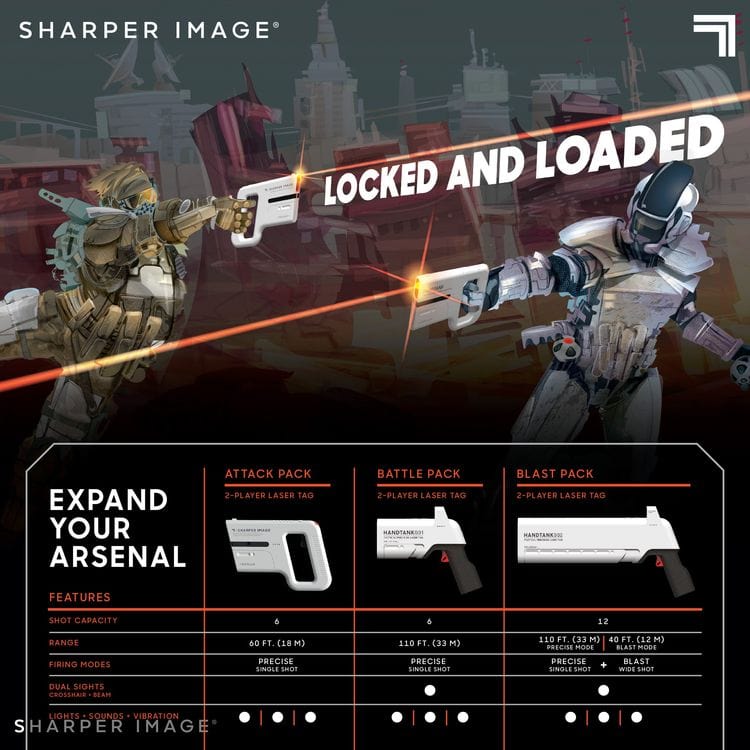 Sharper Image - 2-Player Laser Tag Attack Pack - Electronics
