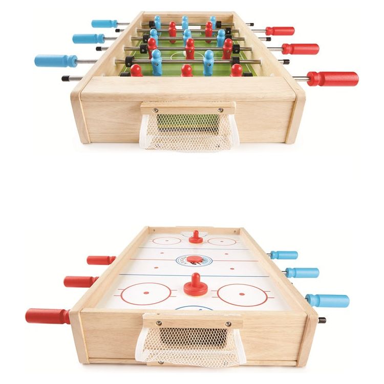 Hape - 2 in 1 Tabletop Game: Foosball & Hockey - Preschool