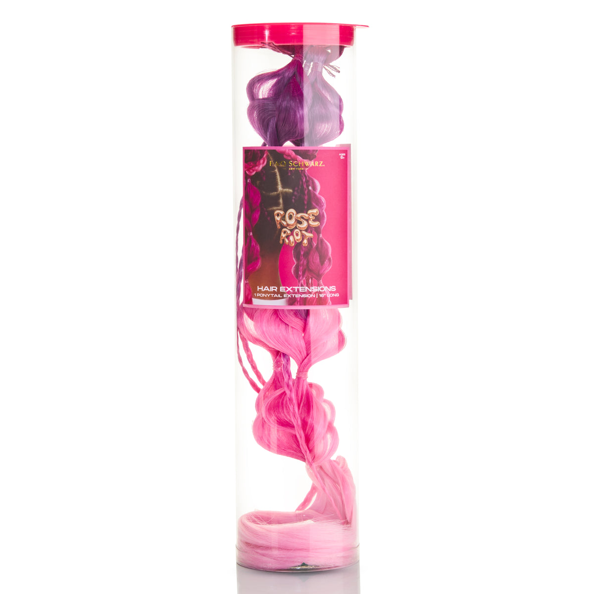 FAO Schwarz - 20” Wrap Ponytail Hair Extension – Rose Riot - Fashion Activity and Roleplay