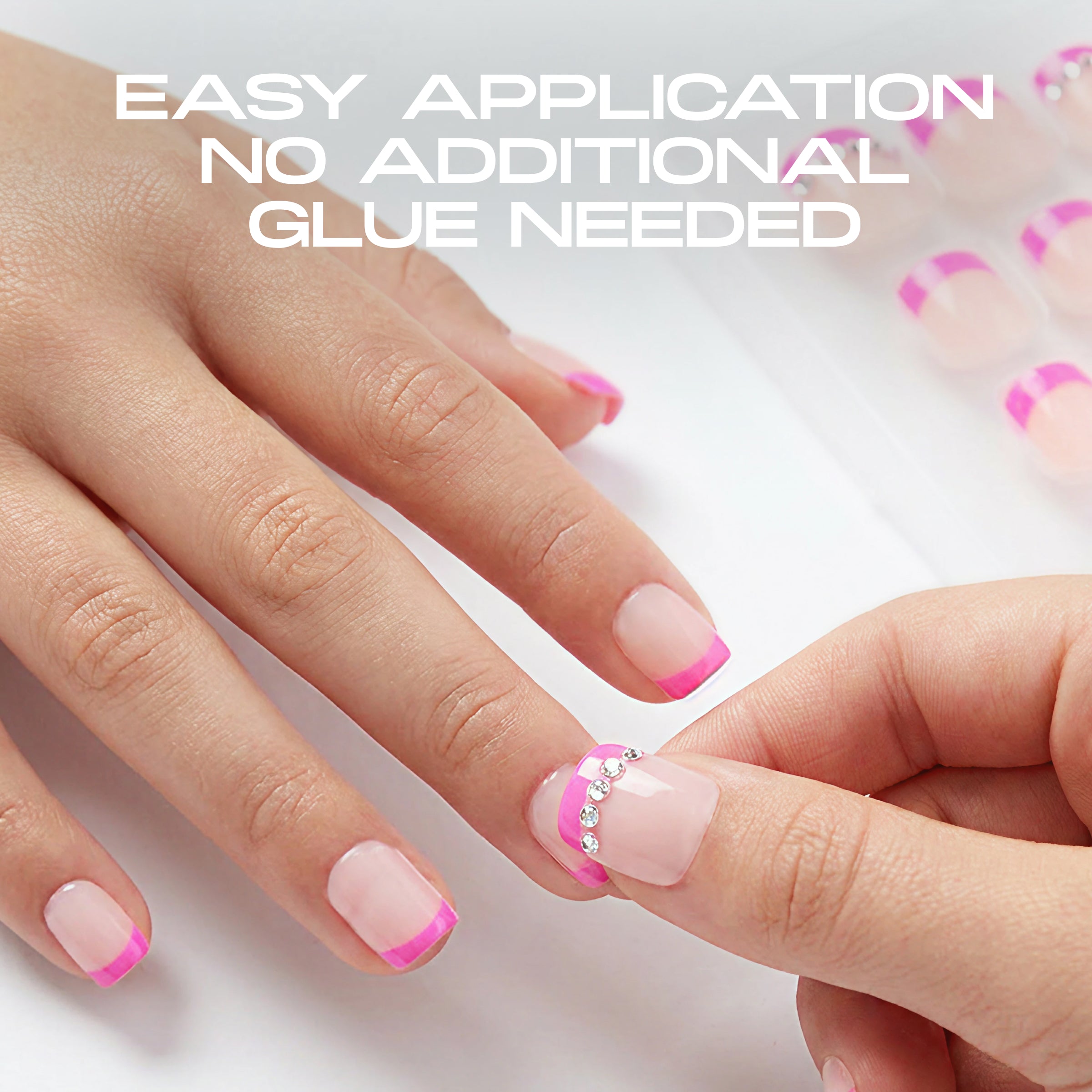 Press-On Nails 24 Piece - Frenchie