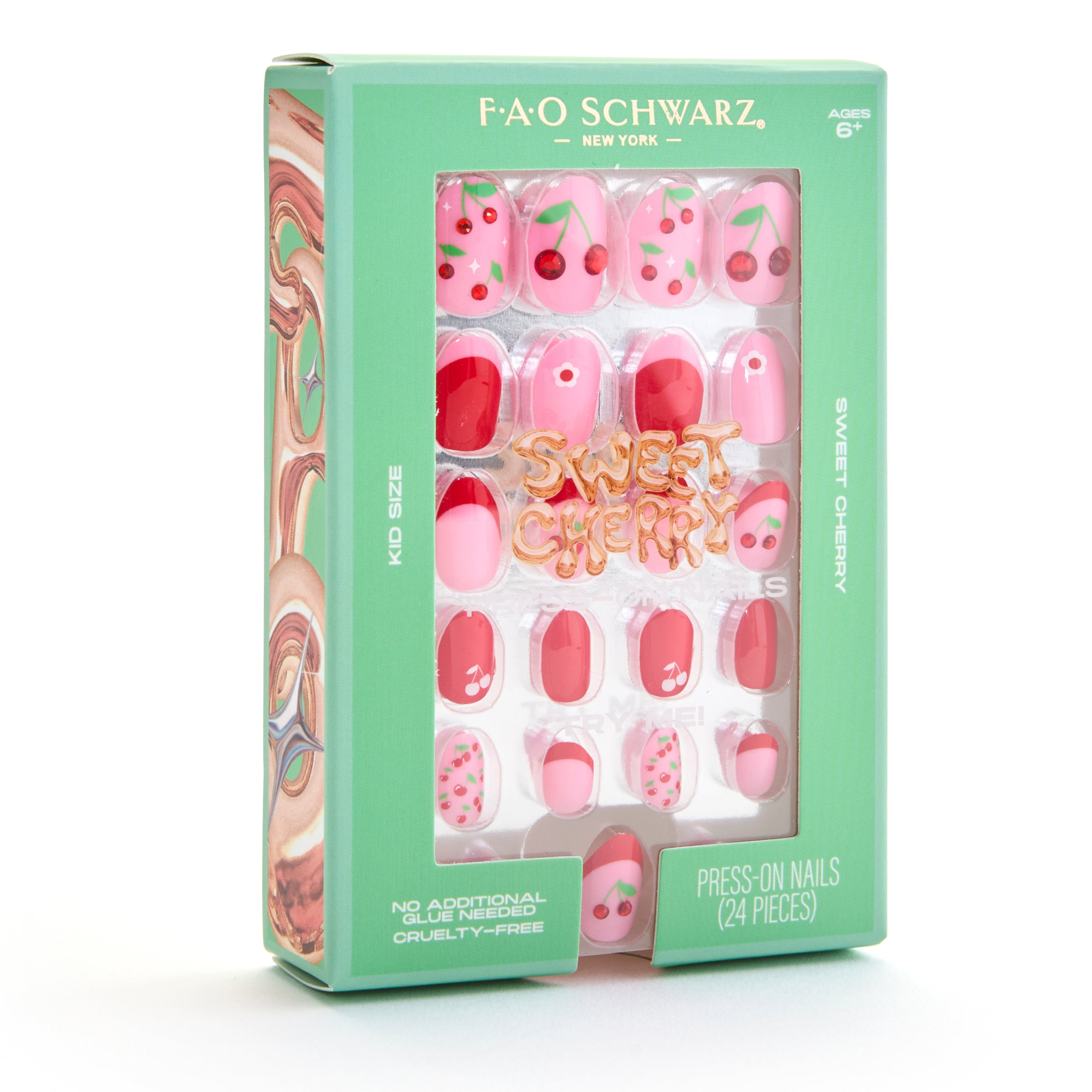 Press-On Nails 24 Piece - Sweet Cherry