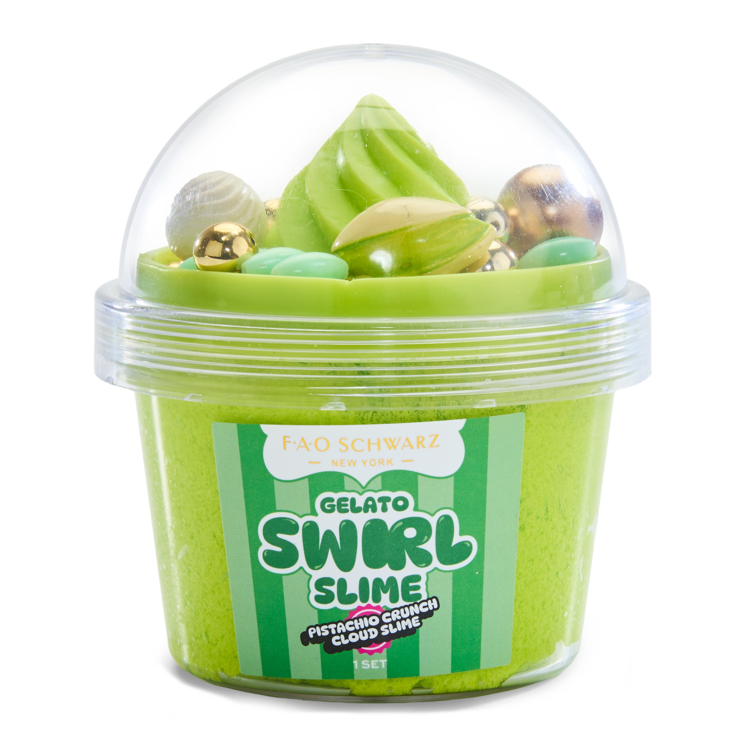 Gelato Swirl Slime – Pistachio Crunch Cloud Slime