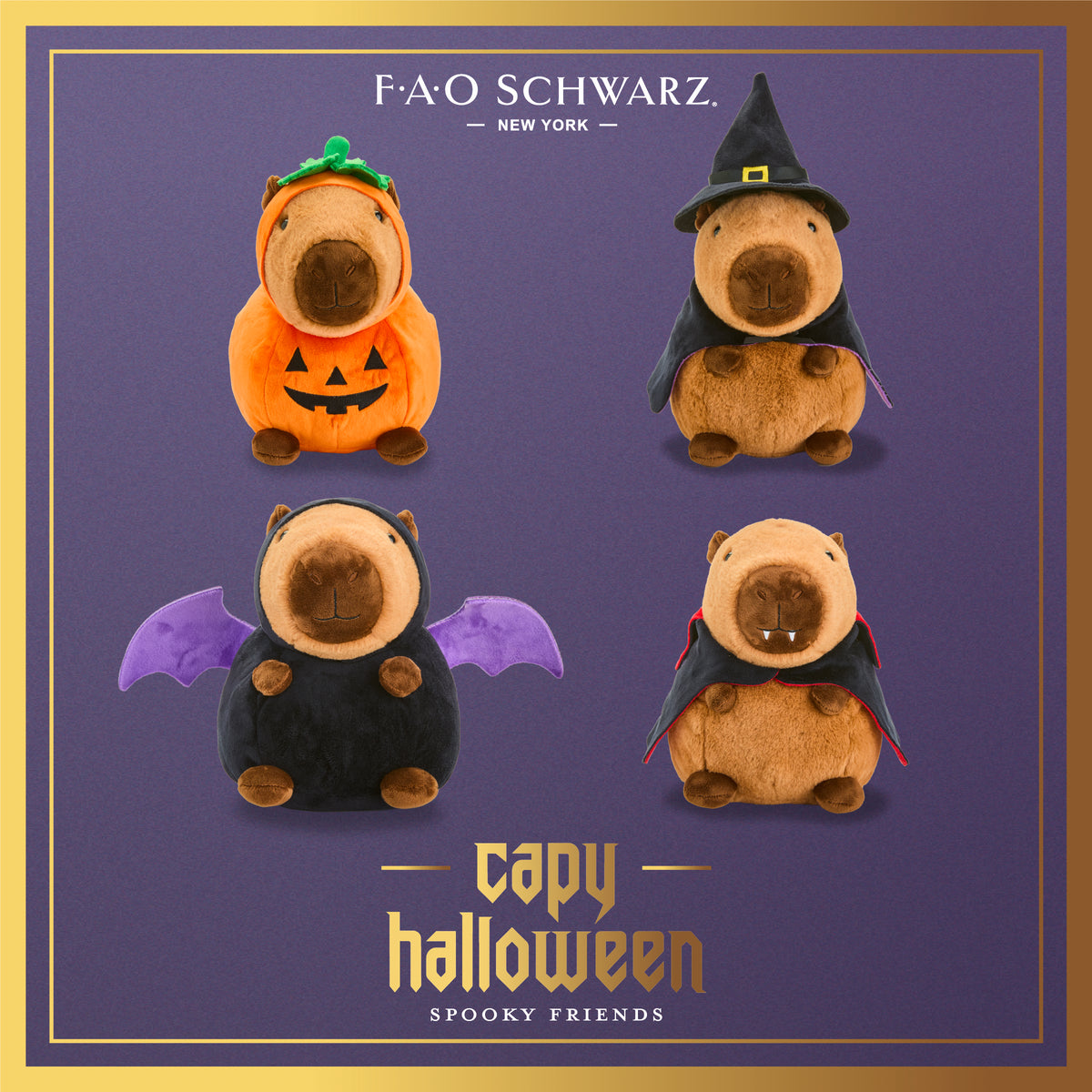 Capy Halloween 8” Capybara Pumpkin Plush