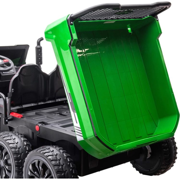 Freddo - 24V 4x4 Freddo Toys Tractor Trailer 2 Seater Ride on - Green - Outdoor