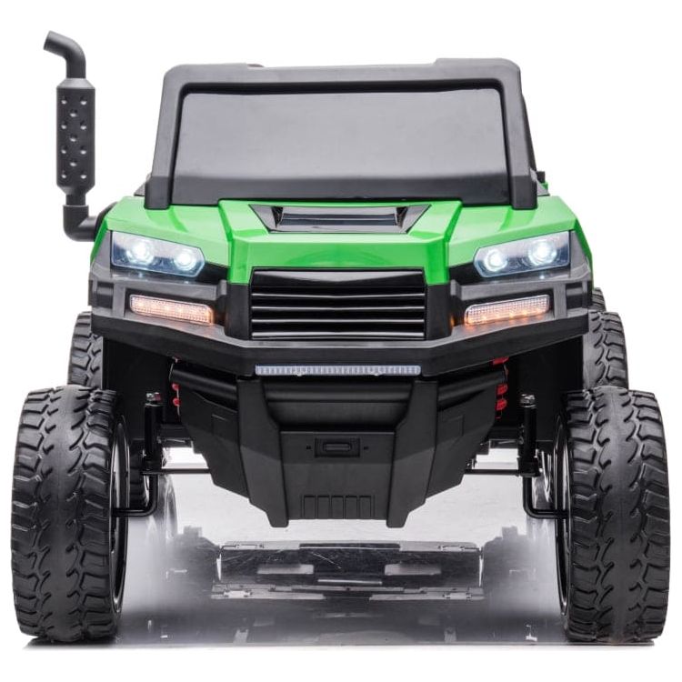 Freddo - 24V 4x4 Freddo Toys Tractor Trailer 2 Seater Ride on - Green - Outdoor
