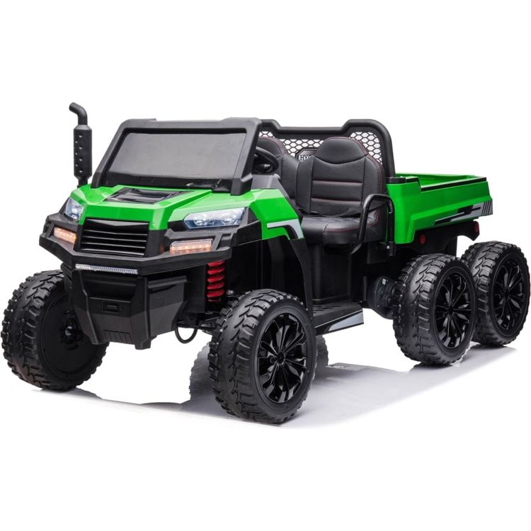 Freddo - 24V 4x4 Freddo Toys Tractor Trailer 2 Seater Ride on - Green - Outdoor