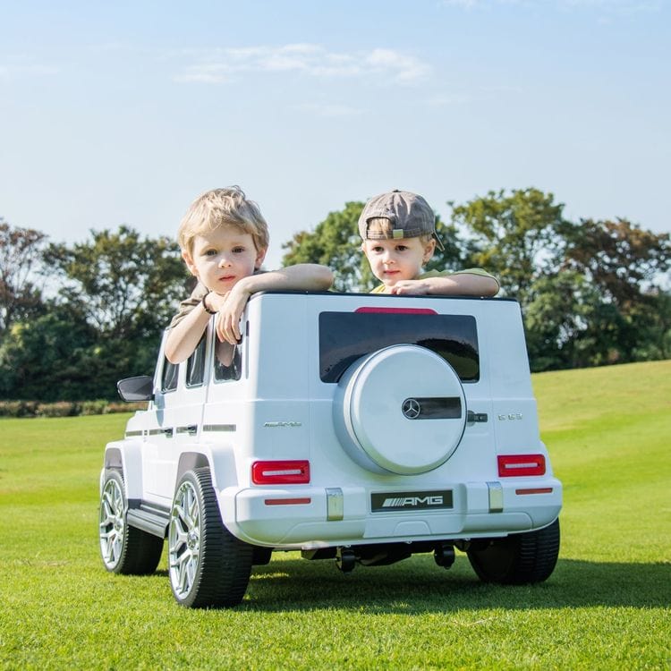 Freddo - 24V 4x4 Mercedes Benz G63 AMG 2 Seater Ride On Car - White - Outdoor