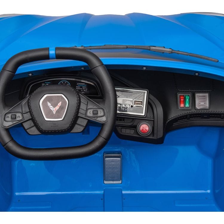 Freddo - 24V Chevrolet Corvette C8 2 Seater Ride on - Blue - Outdoor