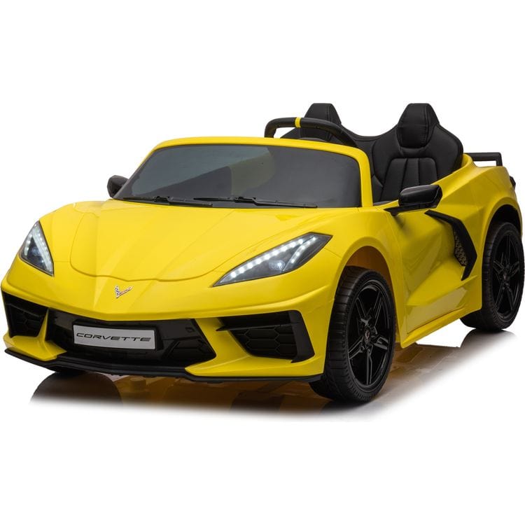 Freddo - 24V Chevrolet Corvette C8 2 Seater Ride on - Yellow - Outdoor