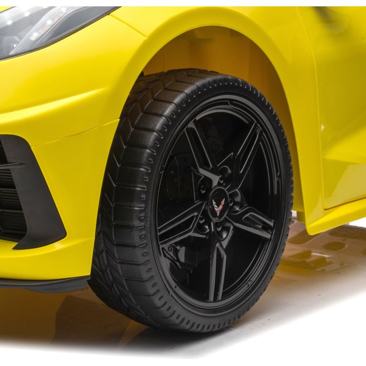 Freddo - 24V Chevrolet Corvette C8 2 Seater Ride on - Yellow - Outdoor