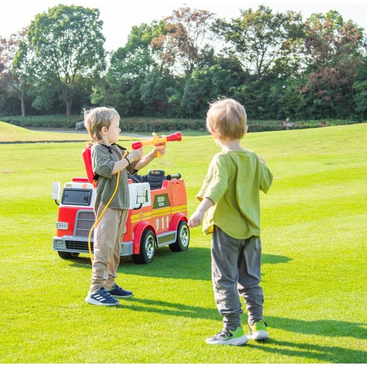 Freddo - 24V Freddo Fire Truck 2-Seater Ride on - Red - Outdoor