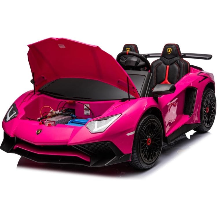 Freddo - 24V Lamborghini Aventador 2 Seater Ride on Car for Kids - Pink - Outdoor