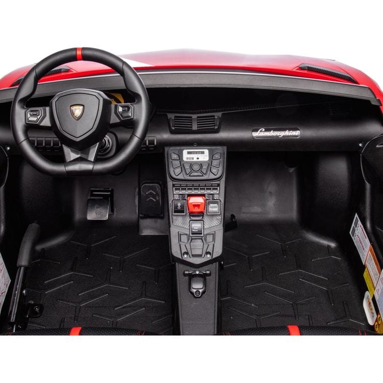 Freddo - 24V Lamborghini Aventador 2 Seater Ride on Car for Kids - Red - Outdoor