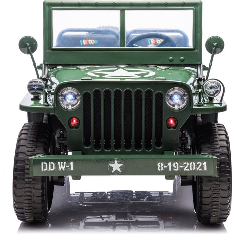 Freddo - 24V Military Jeep 3-Seater Electric Ride On - Outdoor