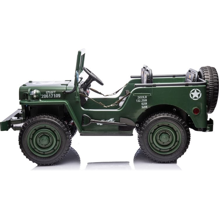 Freddo - 24V Military Jeep 3-Seater Electric Ride On - Outdoor