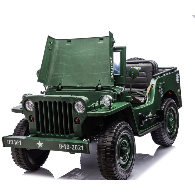 Freddo - 24V Military Jeep 3-Seater Electric Ride On - Outdoor