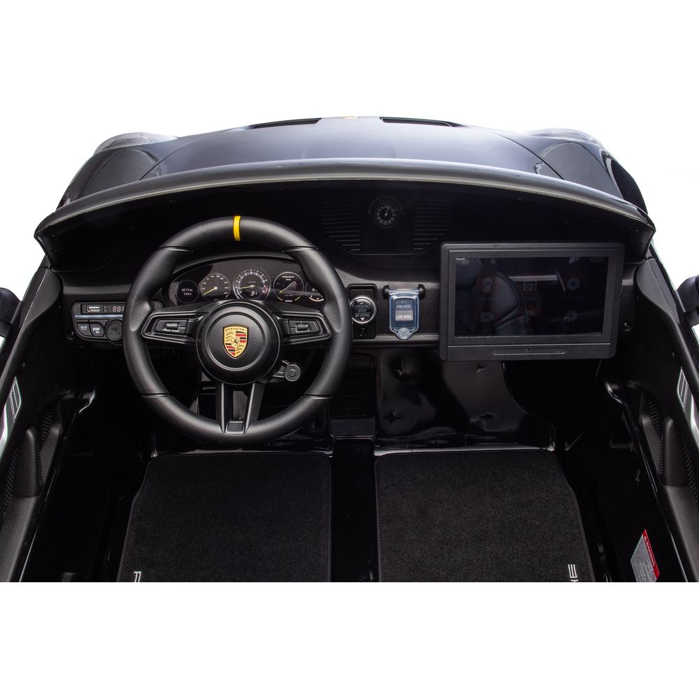 Freddo - 24V Porsche 911 GT3 2-Seater Kids Ride-On Car with Remote Control - Black - Outdoor