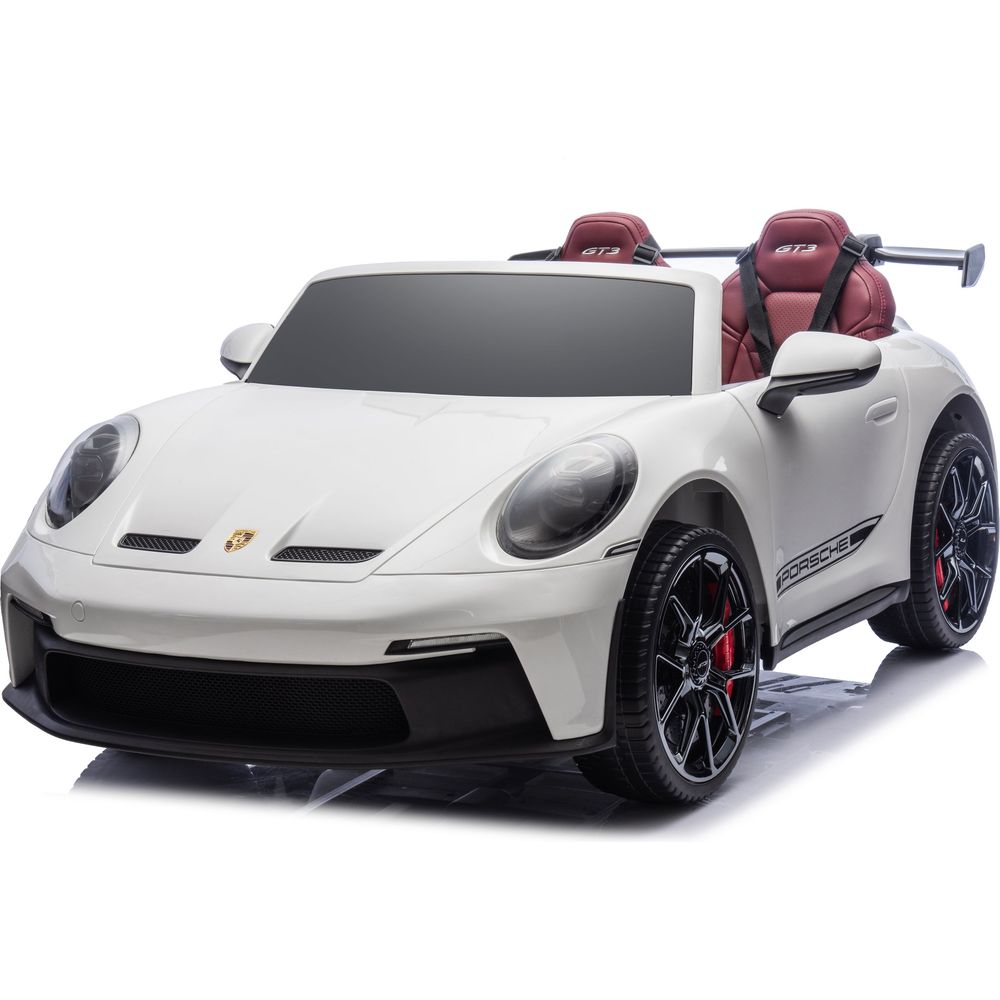 Freddo - 24V Porsche 911 GT3 2-Seater Kids Ride-On Car with Remote Control - White - Outdoor