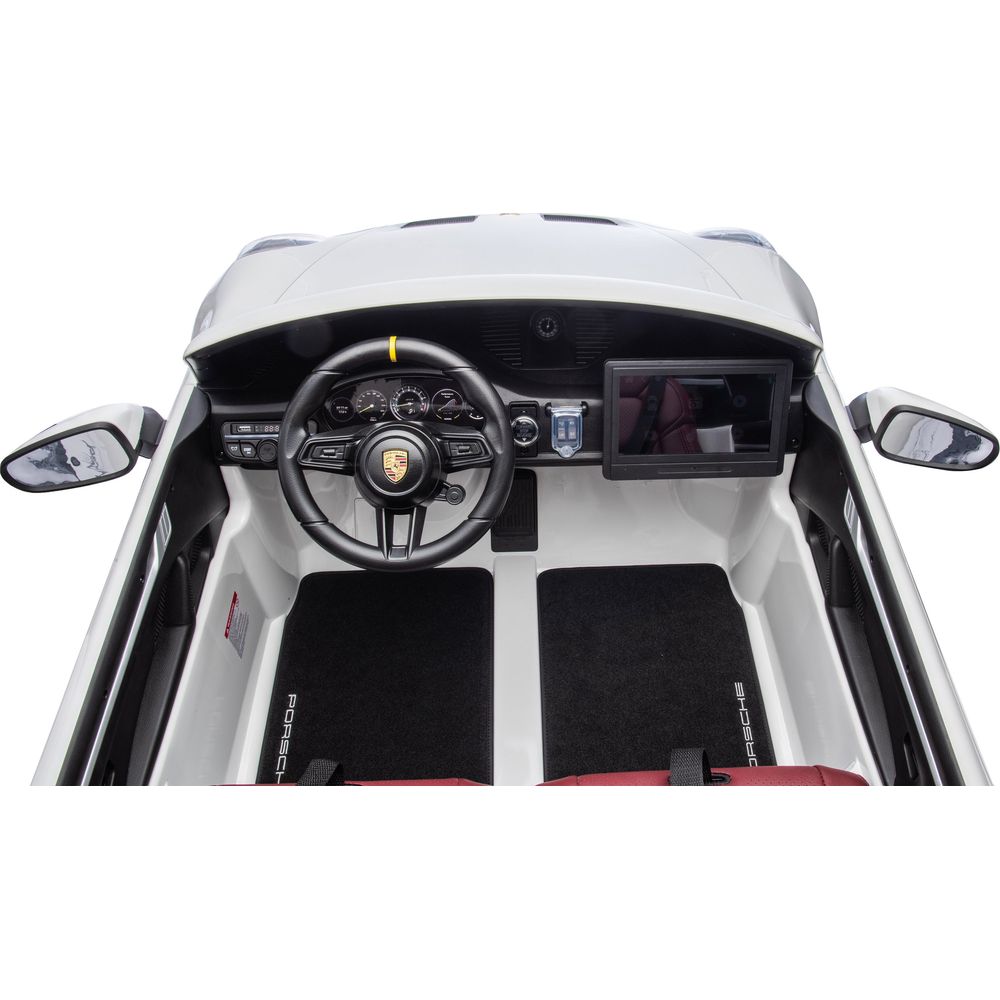 Freddo - 24V Porsche 911 GT3 2-Seater Kids Ride-On Car with Remote Control - White - Outdoor