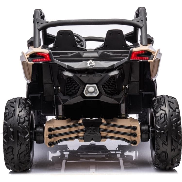 Freddo - 2x24V 4x4 Can Am Maverick 2 Seater Ride on UTV - Khaki - Outdoor