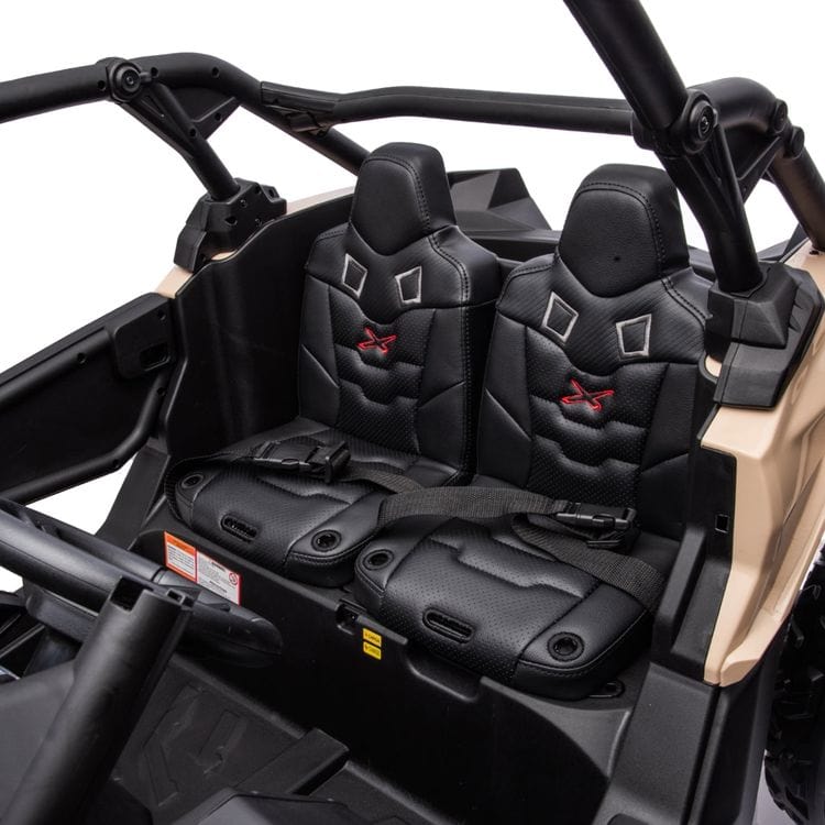 Freddo - 2x24V 4x4 Can Am Maverick 2 Seater Ride on UTV - Khaki - Outdoor