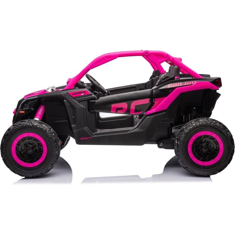 Freddo - 2x24V 4x4 Can Am Maverick 2 Seater Ride on UTV - Pink - Outdoor