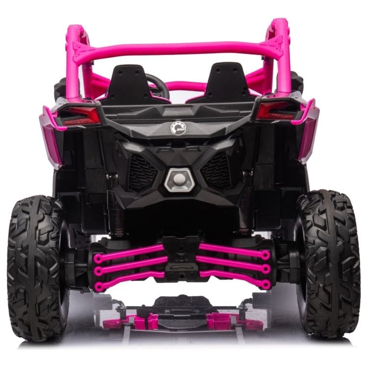 Freddo - 2x24V 4x4 Can Am Maverick 2 Seater Ride on UTV - Pink - Outdoor