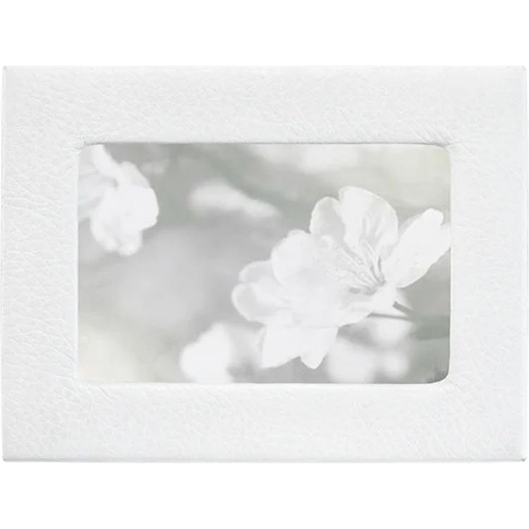 Graphic Image - 4" x 6" Leather Studio Frame - White - Trend Accessories