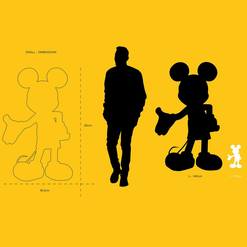 Mickey Mouse 12" Star Style Martyn Lawrence Bullard Figurine - White & Gold