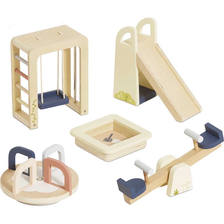 Le Toy Van - 5-Piece Wooden Dollhouse Outdoor Play Set - Dolls