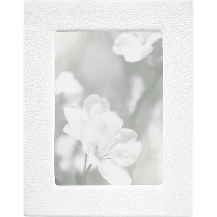 Graphic Image - 5" x 7" Leather Studio Frame - White - Trend Accessories